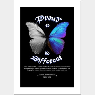 Butterfly - Proud to be Different by Holy Rebellions - Human Being #002 T-Shirt Posters and Art